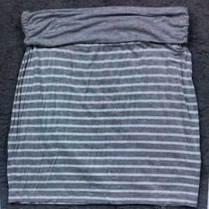 Gray Striped Skirt